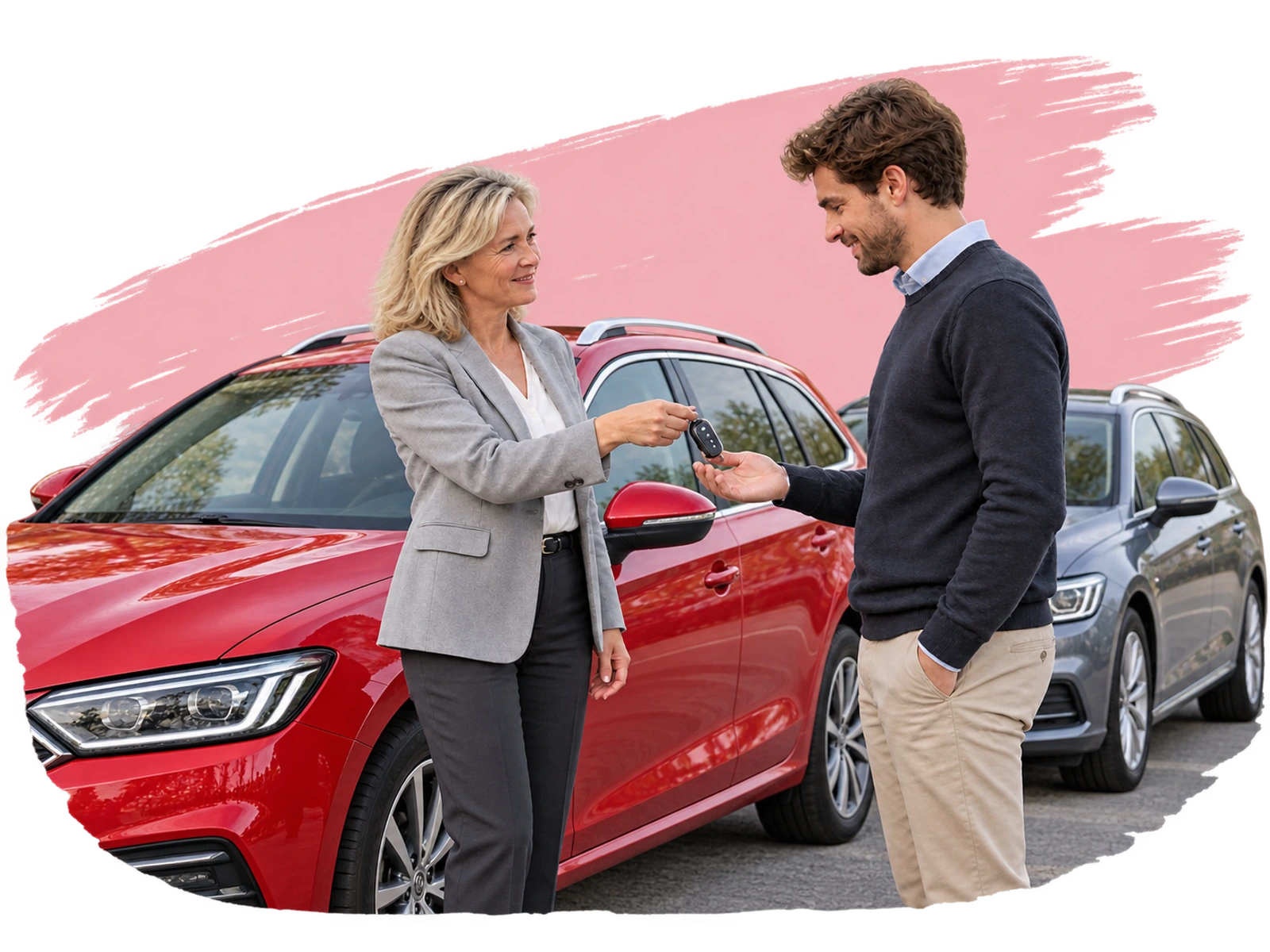 Een werkgever draagt een zakelijke auto over voor een klein wagenpark.