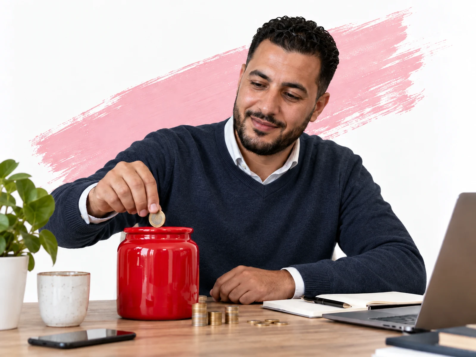 Ondernemer bouwt vermogen op met spaargeld.