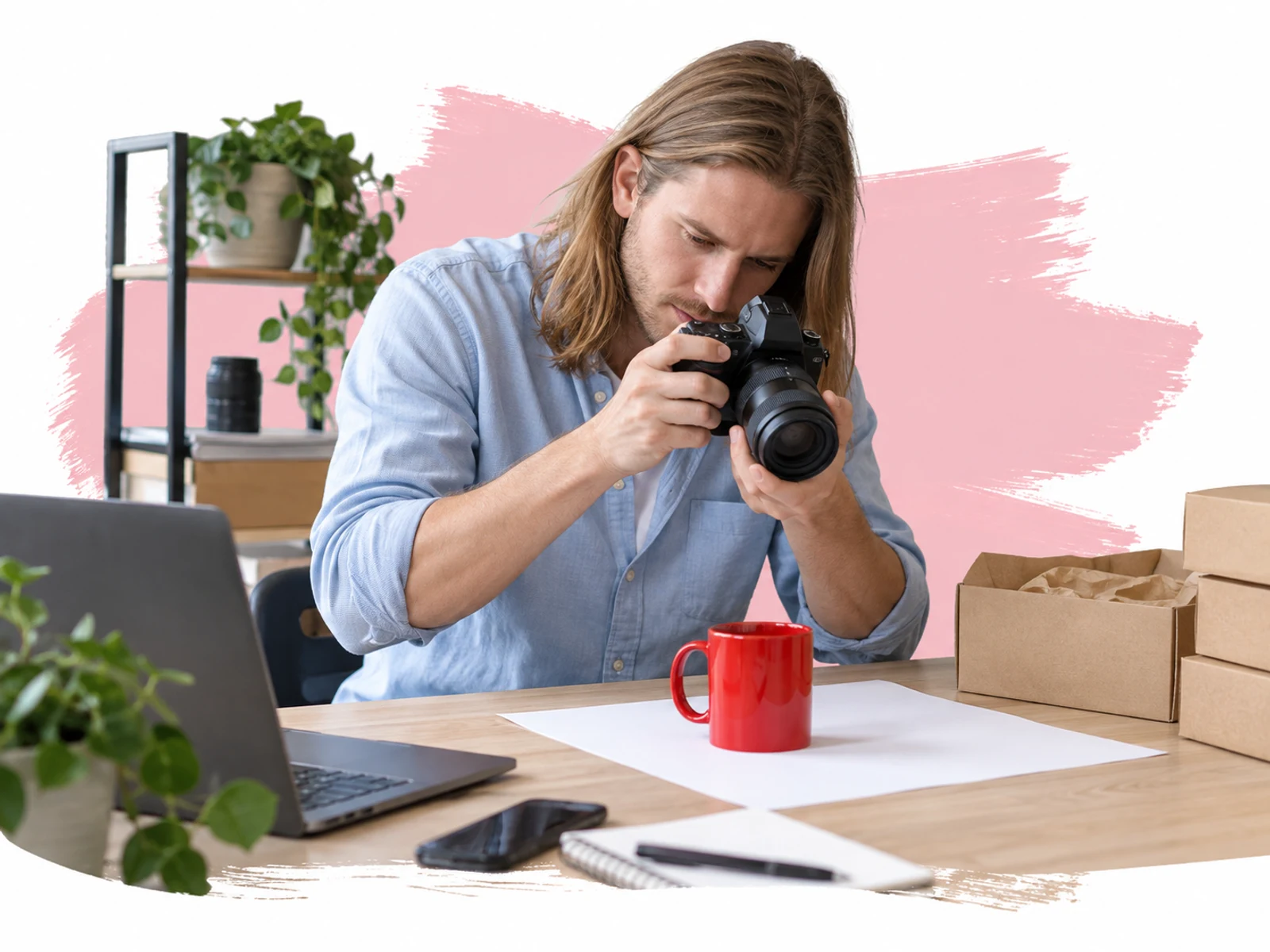 Maker fotografeert product voor affiliate marketing