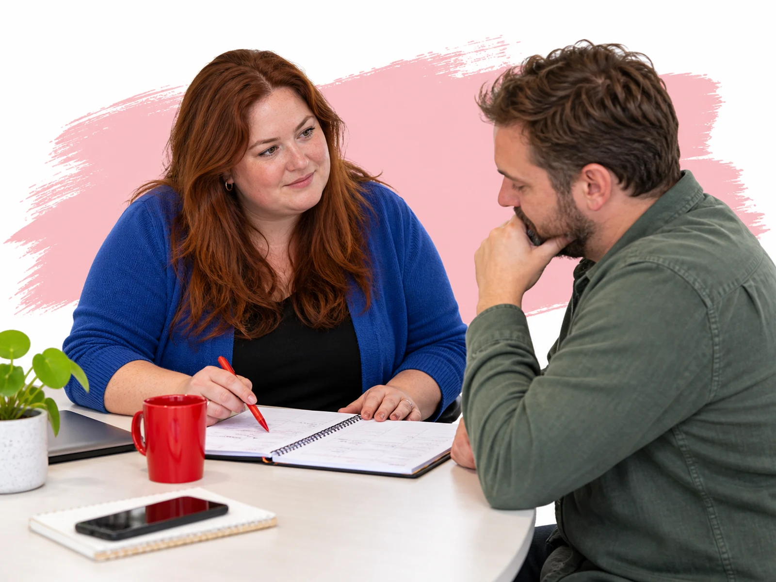 Teamleider maakt terugkeerplan met medewerker