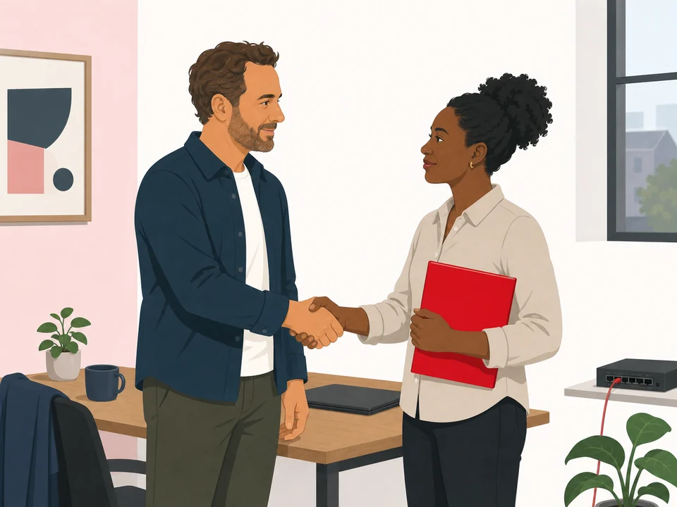 Illustratie bij de eerste medewerker