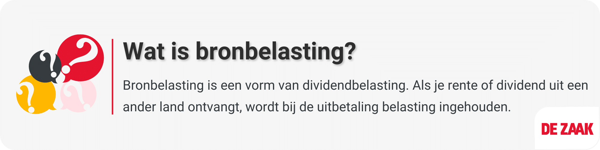 Definitie - bronbelasting