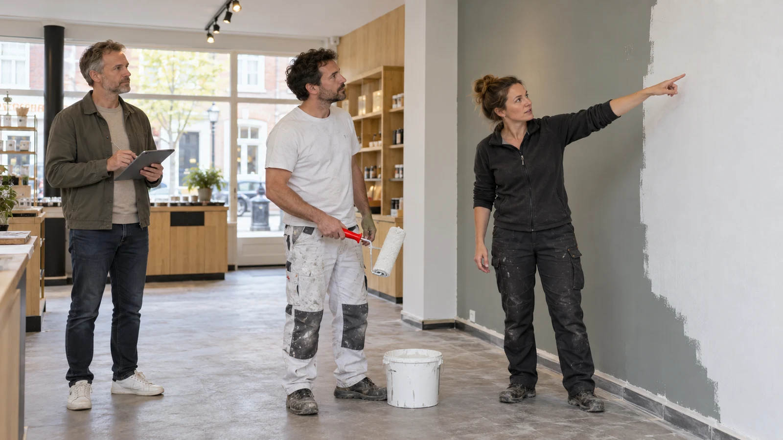 Een controle op schijnzelfstandigheid gaat over hoe er werkelijk wordt gewerkt. De opdrachtgever geeft aanwijzingen terwijl een controleur meekijkt.