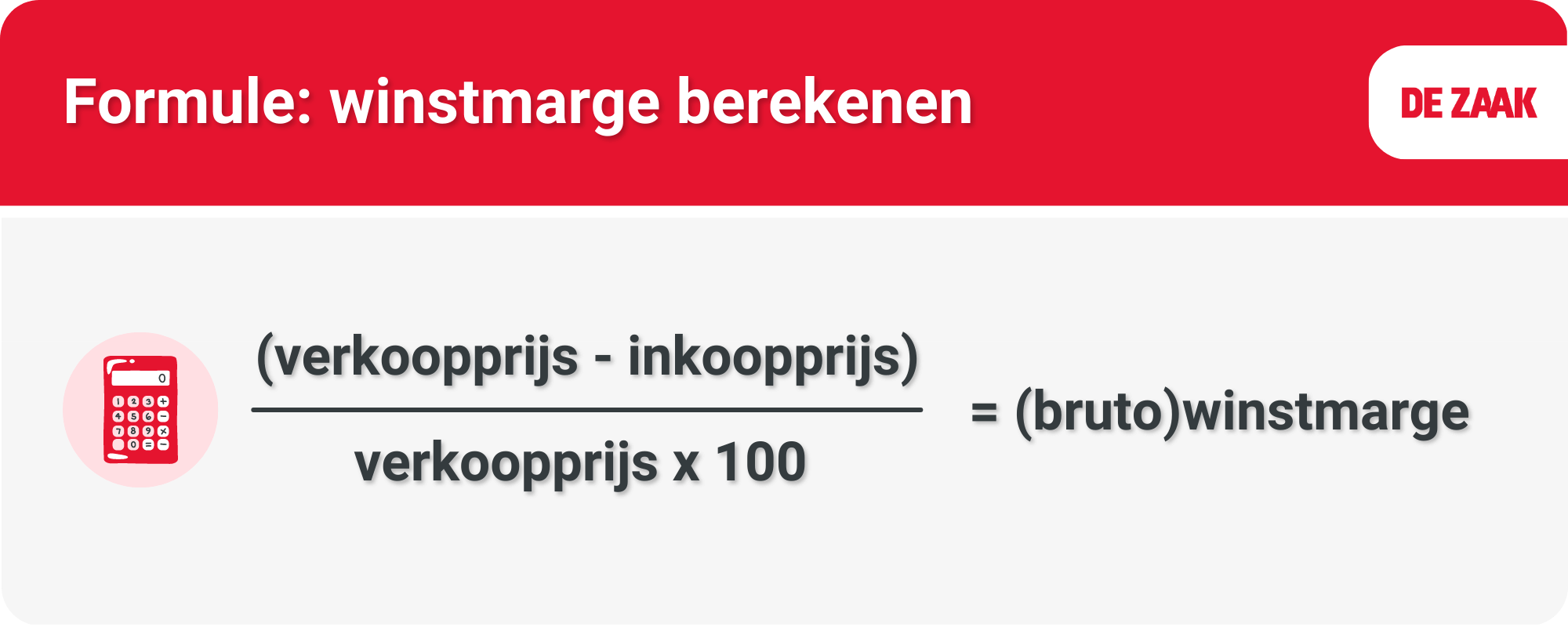 Formule winstmarge berekenen
