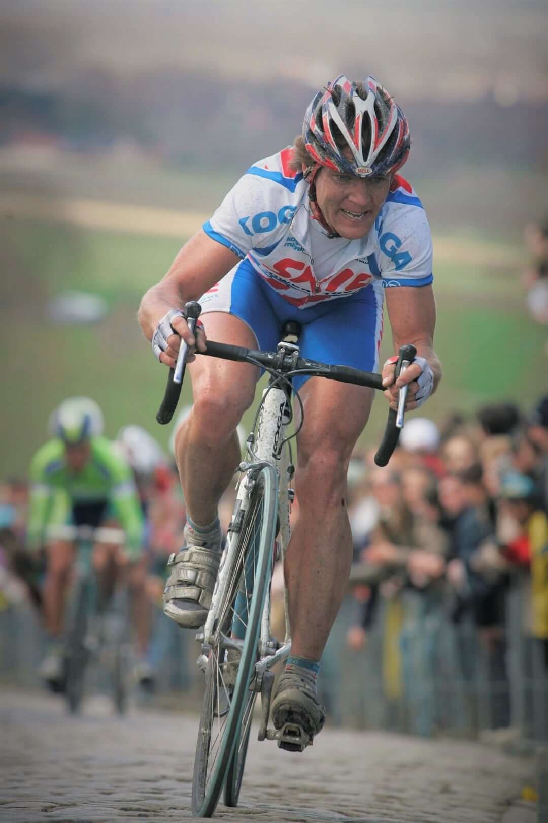 Aart Vierhouten, beroepsrenner in de Ronde van Vlaanderen (2006) voor Pro team Skil-Shimano. Foto: Cor Vos